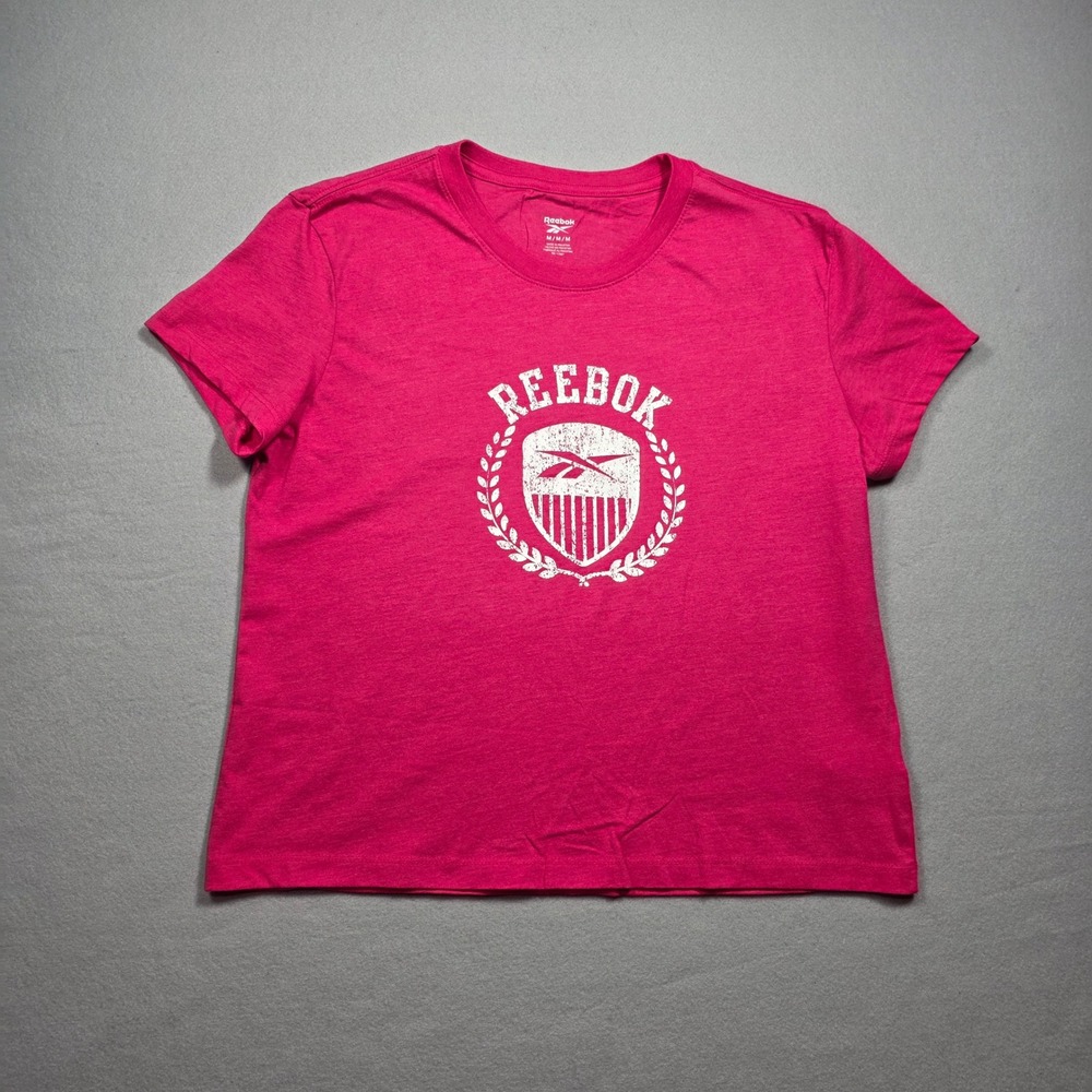 Reebok Graphic Tee in Pink - Women's Large